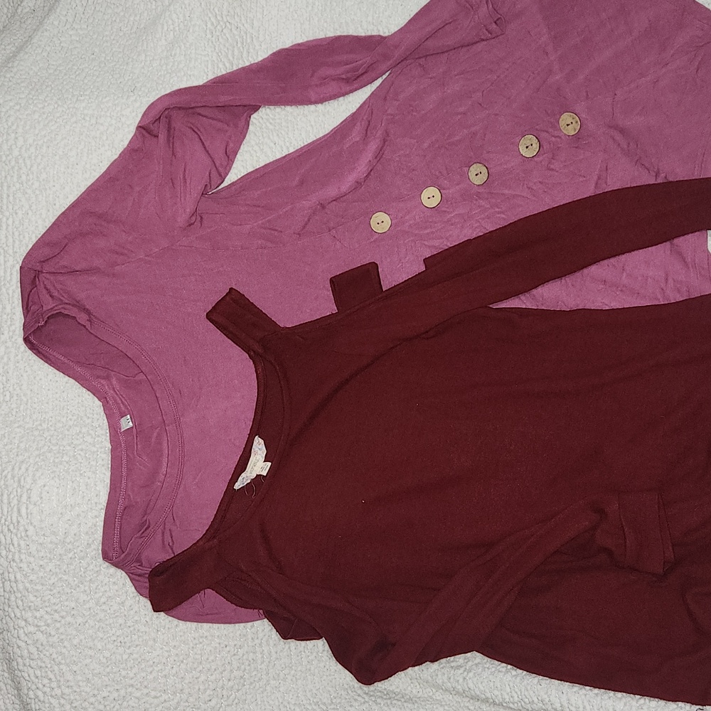 Two Womens Long Sleeve Winter Blouse/Sweater. Both Medium